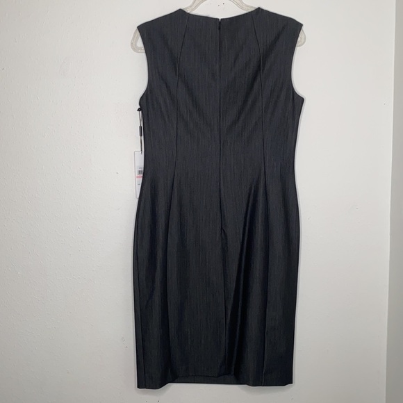Calvin Klein Dark Gray/Silver Sheath Dress size 10 - Picture 6 of 6